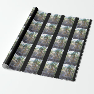 Old Wrought Iron Cemetery Fence Wrapping Paper