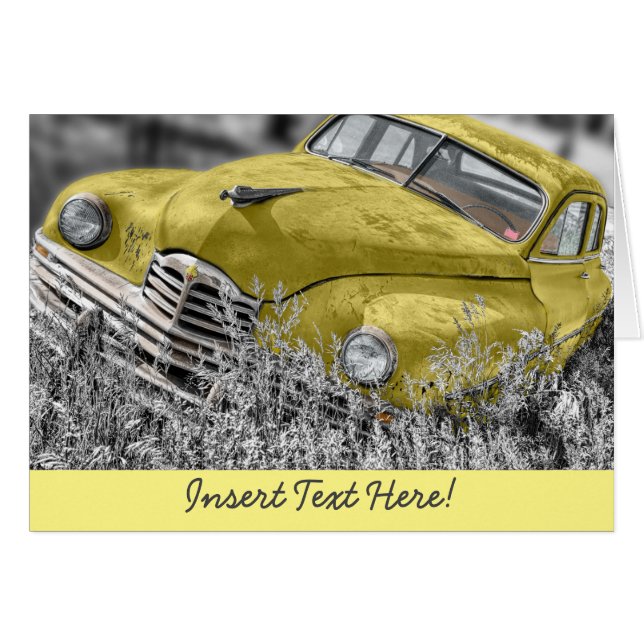 Old Yellow Car (Front Horizontal)