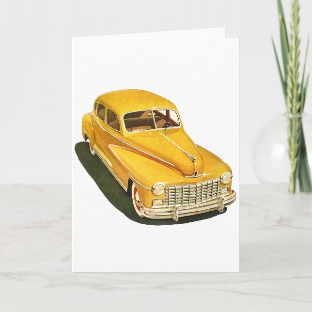 Old Yellow Car Greeting Cards (Creator Uploaded)