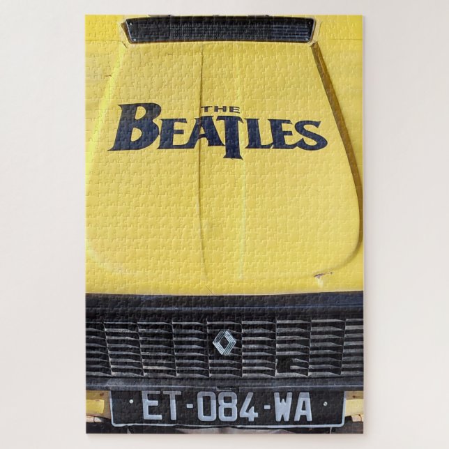 Old Yellow French Van Jigsaw Puzzle (Vertical)