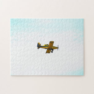 Old Yellow Propeller Aeroplane Art Puzzle