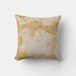 Old yellow stucco backgroundabstract, aged, antiqu cushion