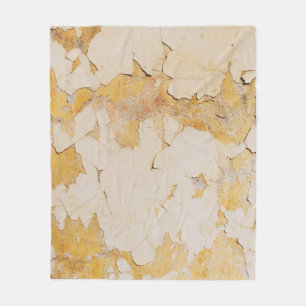 Old yellow stucco backgroundabstract, aged, antiqu fleece blanket