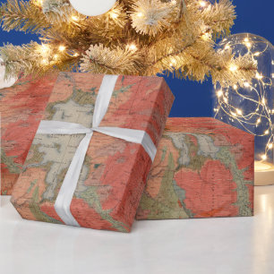 Old Yellowstone Geological Map (1904)  Wrapping Paper