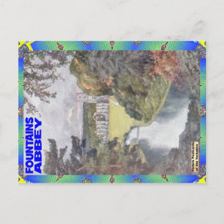 OLD YORKSHIRE - FOUNTAINS ABBEY POSTCARD