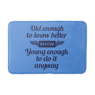 "Old & Young" custom monogram bath mats