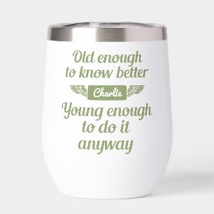 "Old & Young" custom name tote bags