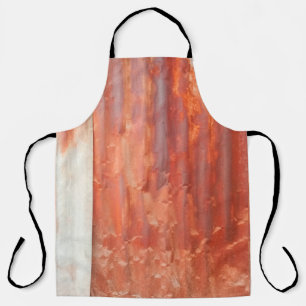 Old zinc background in vintage style. Rusted wall Apron