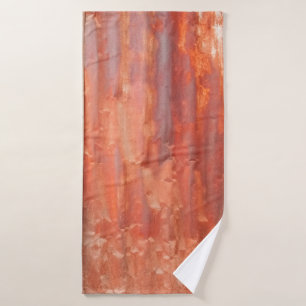 Old zinc background in vintage style. Rusted wall  Bath Towel