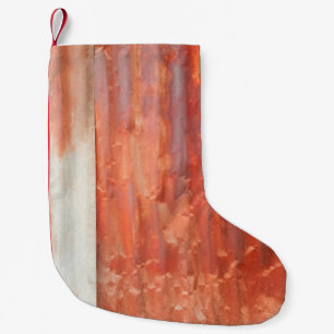 Old zinc background in vintage style. Rusted wall  Small Christmas Stocking