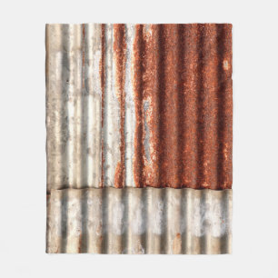 old zine and rusty corrugated texture background. fleece blanket