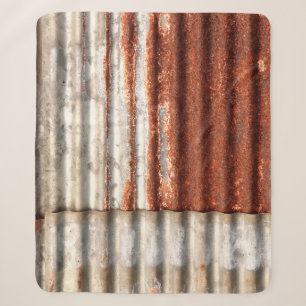old zine and rusty corrugated texture background. sherpa blanket