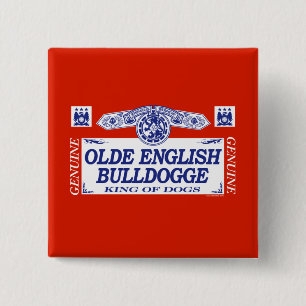 Olde English Bulldogge 15 Cm Square Badge