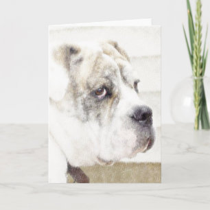 Olde English Bulldogge greeting card