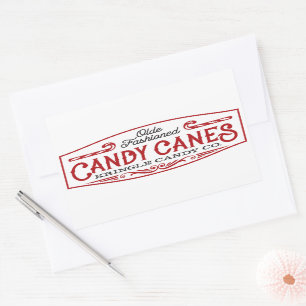 Olde Fashion candy canes Christmas company sticker