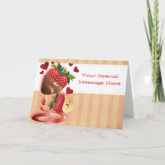 Olde Time Candy Dipped Strawberries Holiday Card