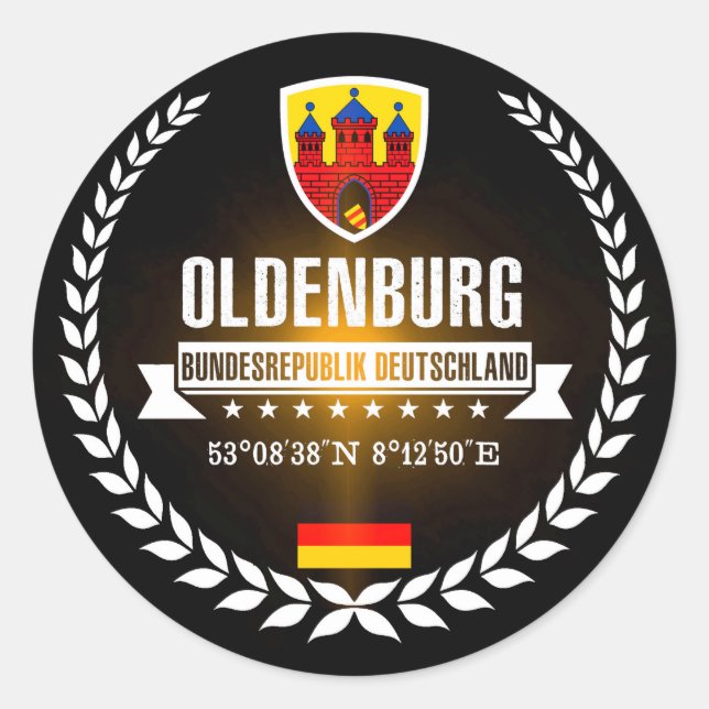 Oldenburg Classic Round Sticker (Front)