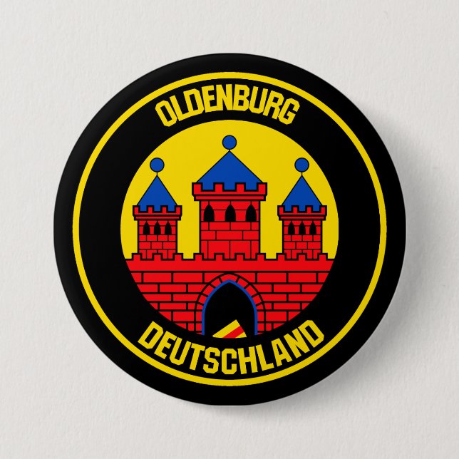 Oldenburg Round Emblem 7.5 Cm Round Badge (Front)