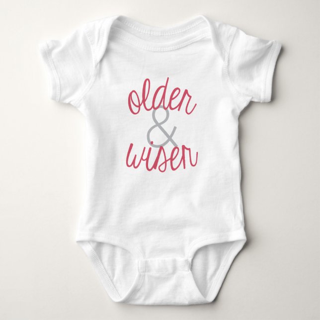 Older and Wiser Girl Twin Big Sister Shirt (Front)