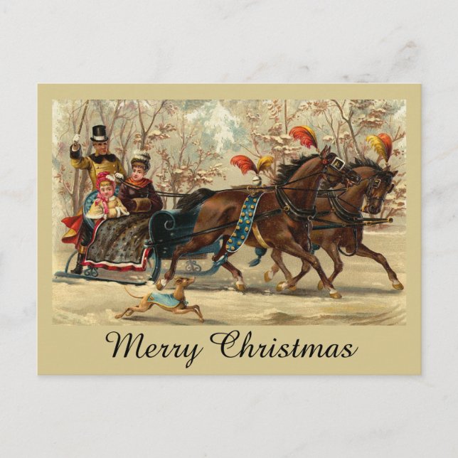 Older and Younger Sisters Ride - Mary Evans Postcard (Front)