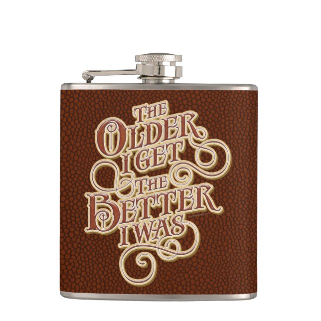 Older Better Hip Flask (Front)