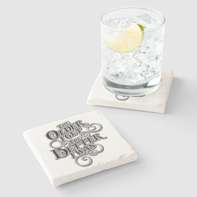 Older Better Stone Coaster (Side)