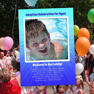 Older Boy Adoption Party Photo Invitation Template