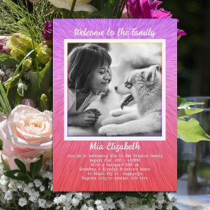 Older Girl Photo Adoption Birthday Party Template