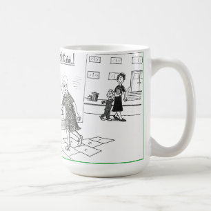Older Retired Woman Skipping Playing Hopscotch Gam Coffee Mug