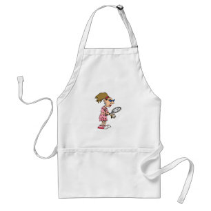 Older Tennis Lady Standard Apron