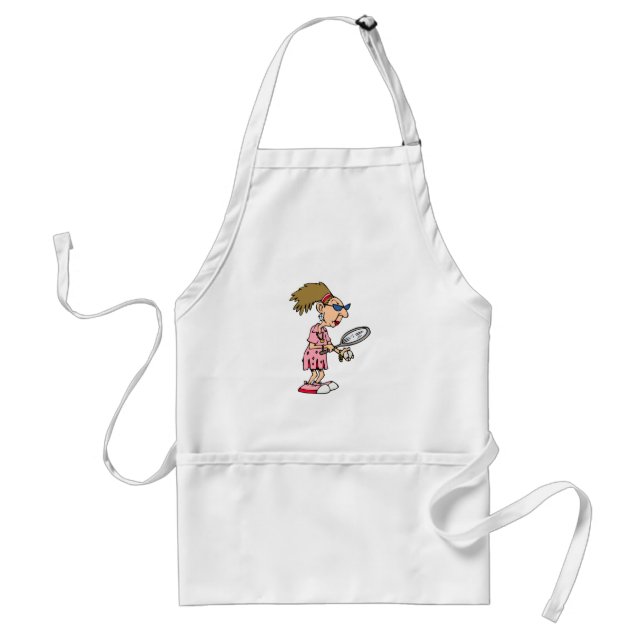 Older Tennis Lady Standard Apron (Front)