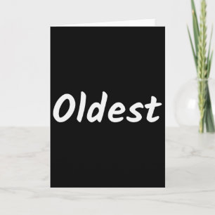Oldest Funny Family Matching Pyjamas Men Women Kid Card