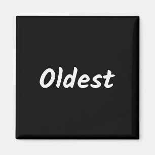 Oldest Funny Family Matching Pyjamas Men Women Kid Magnet
