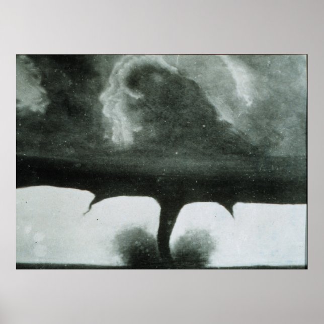 Oldest Known Photograph of a Tornado from 1884 Poster (Front)