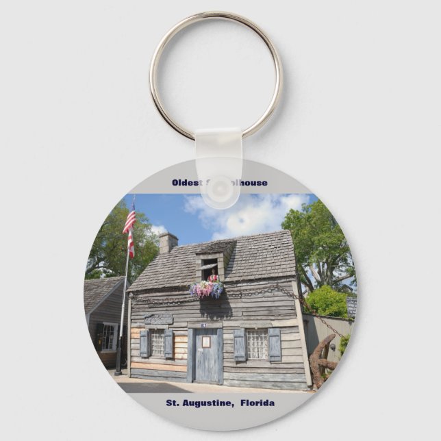 Oldest School House St. Augustine Fl Key Ring (Front)