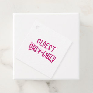 Oldest with Only Child Crossed Out Favour Tags