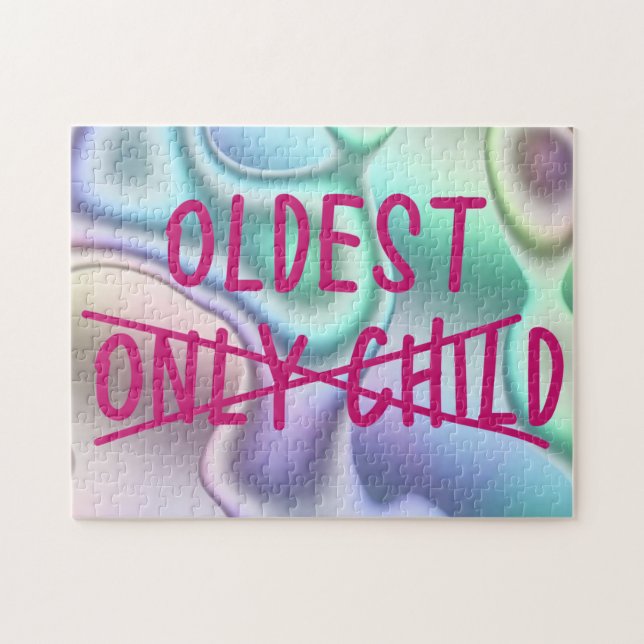 Oldest with Only Child Crossed Out Hologram Jigsaw Puzzle (Horizontal)