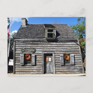Oldest Wooden Schoolhouse Postcard