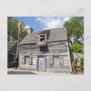 Oldest Wooden Schoolhouse Postcard