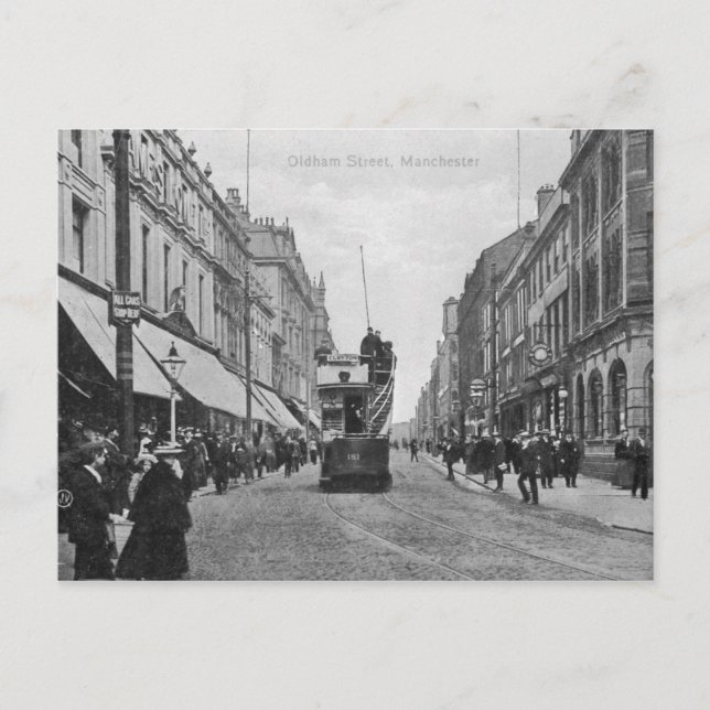 Oldham Street, Manchester, c.1910 Postcard (Front)