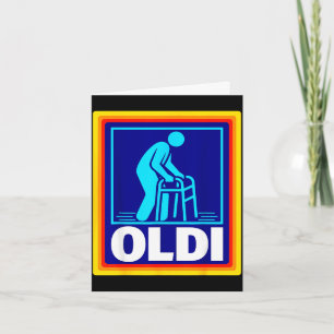 Oldi parody funny retro aging humour graphic fathe card
