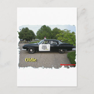 Oldie Police car Postcard