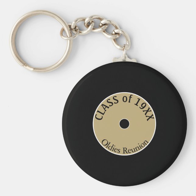 Oldies Fun! Class reunion favour keychains (Front)