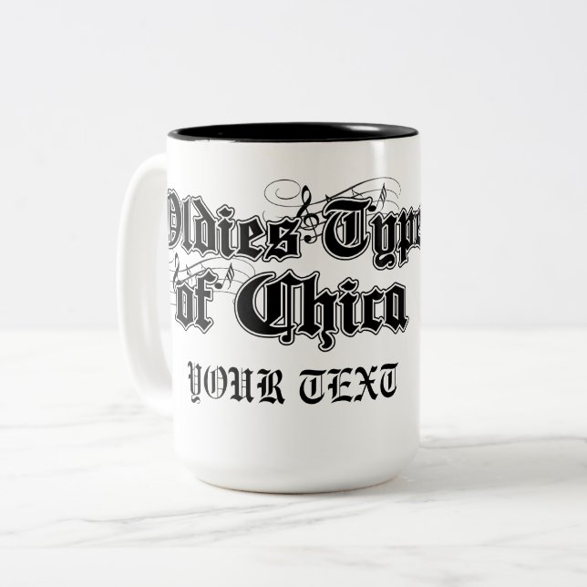 Oldies lover  Two-Tone coffee mug (Front Left)