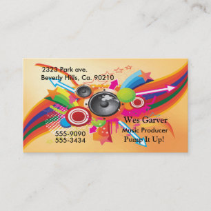 Oldies Music Speakers, Rainbow Of Colours Business Card