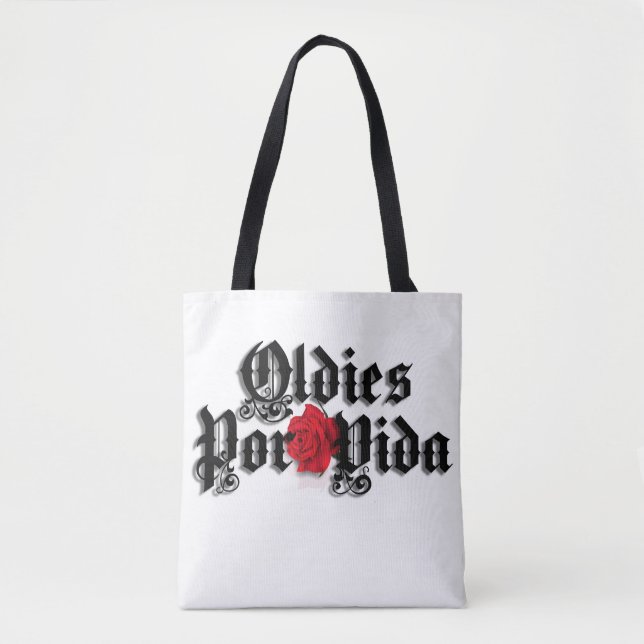 Oldies por vida shopping tote bag (Front)