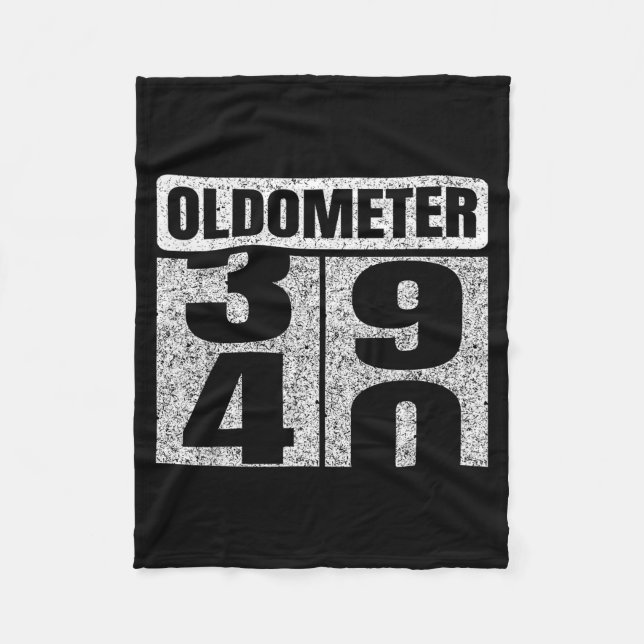 Oldometer &# -40 40th Birthday 40 Year Old Funny  Fleece Blanket (Front)