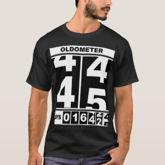 Oldometer 45th Birthday Funny Milestone Odometer S T-Shirt