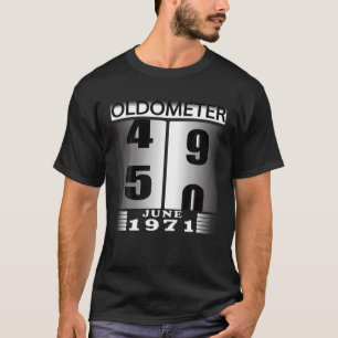 Oldometer 49 50, Born In JUNE 1970, Funny 50Th Bir T-Shirt
