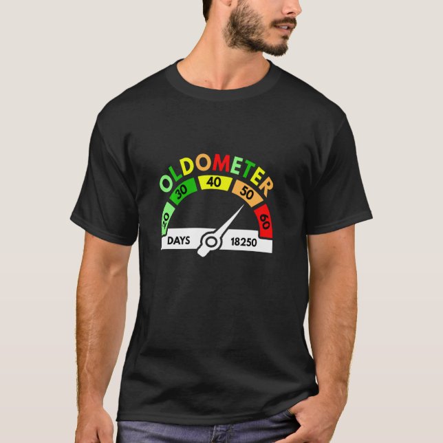 Oldometer 50th Birthday T-Shirt (Front)